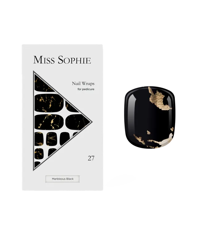 miss-sophie-s-marbleous-black-pedicure-nagelfolien-f-r-zehenn-gel-in-schwarz-gol image 1