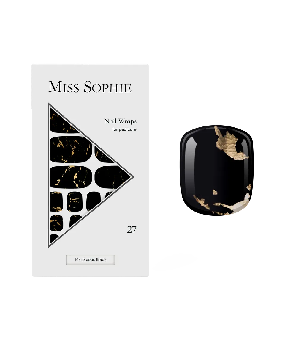 miss-sophie-s-marbleous-black-pedicure-nagelfolien-f-r-zehenn-gel-in-schwarz-gol image 1