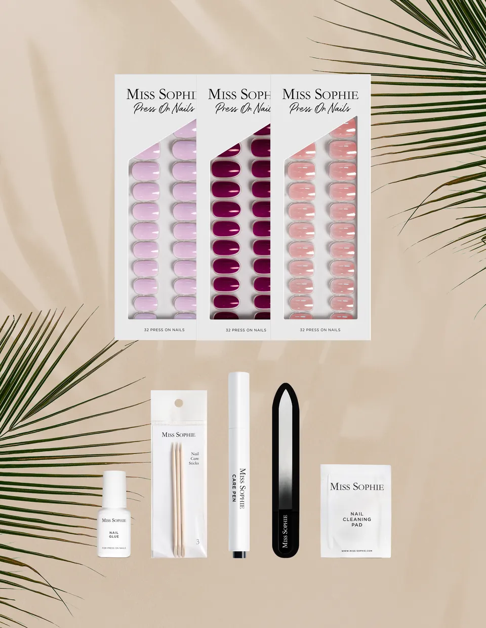miss-sophie-s-starter-set-press-on-nails-2-wunschdesigns-glasfeile-care-pen-pres image 1