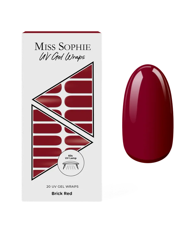 miss-sophie-s-brick-red-uv-gel-nagel-wraps-sattes-ziegelrot-einfarbige-klassisch image 1