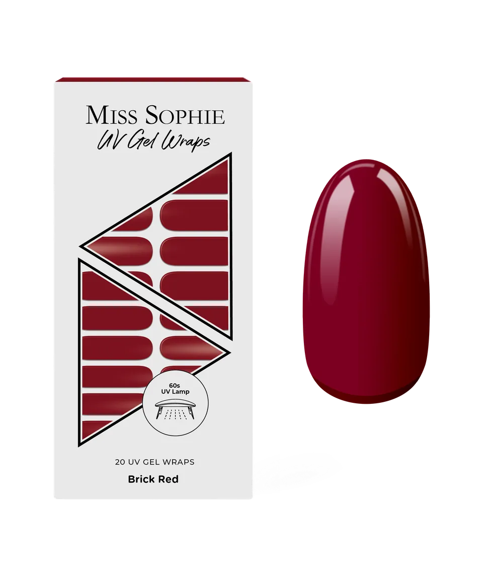 miss-sophie-s-brick-red-uv-gel-nagel-wraps-sattes-ziegelrot-einfarbige-klassisch image 1
