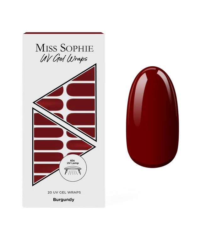 miss-sophie-s-burgundy-uv-uv-gel-nagelfolien-dunkles-rot-einfarbig-mit-uv-aush-r image 1