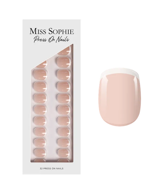 miss-sophie-s-french-tips-press-on-nails-extra-short-square-franz-sisches-design image 1
