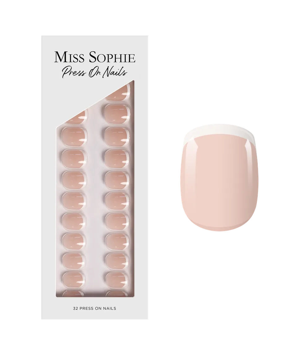 miss-sophie-s-french-tips-press-on-nails-extra-short-square-franz-sisches-design image 1