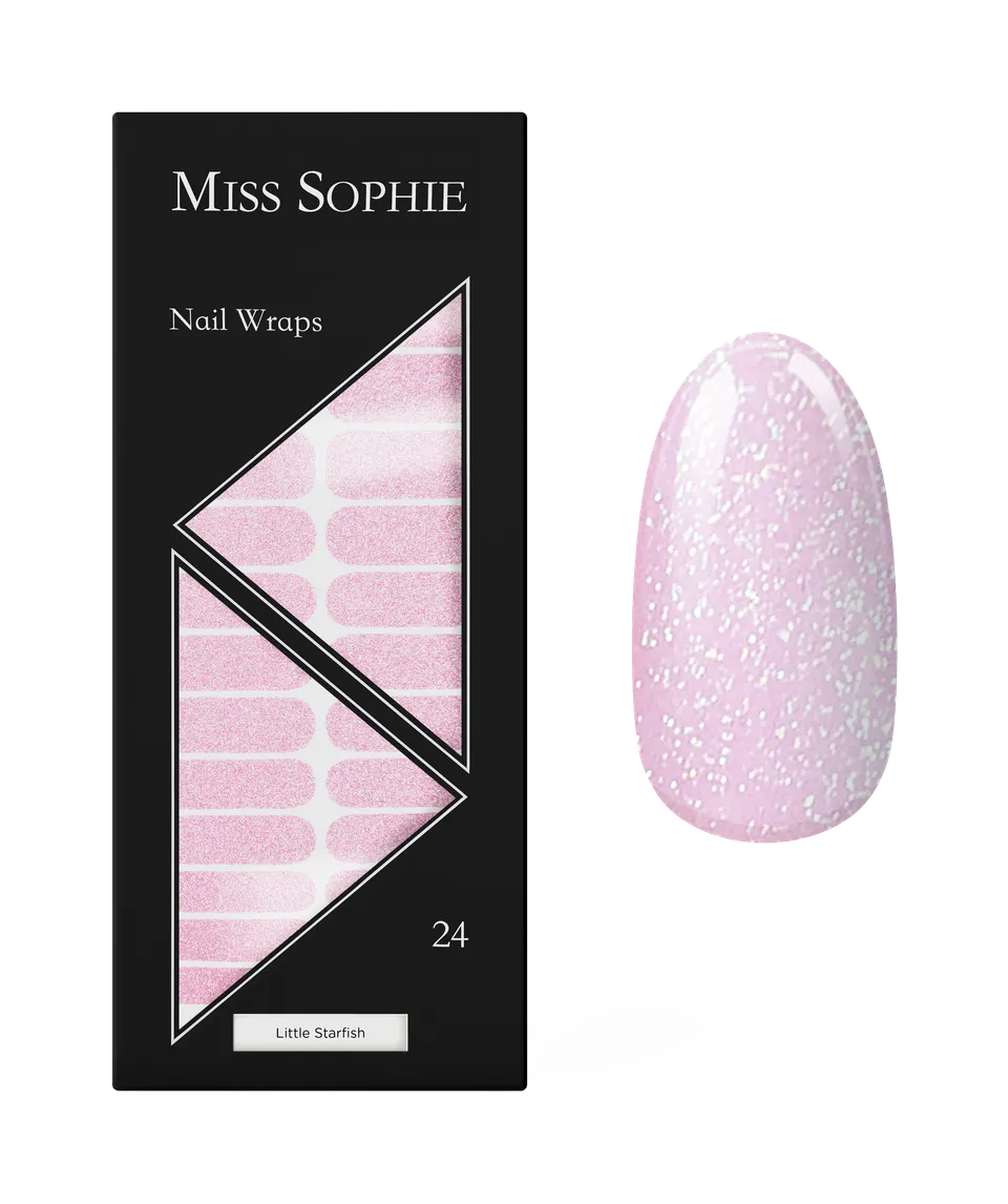 miss-sophie-s-little-starfish-nagelfolien-in-zartem-pink-mit-funkelndem-glitter- image 1