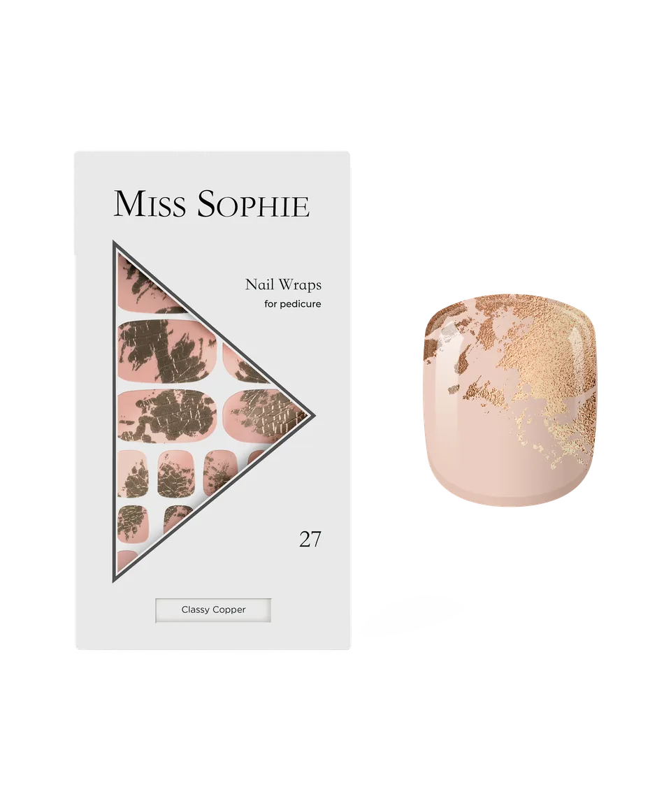 miss-sophie-s-classy-copper-pedicure-edles-kupfer-nude-nagelfolien-f-r-fu-n-gel- image 1