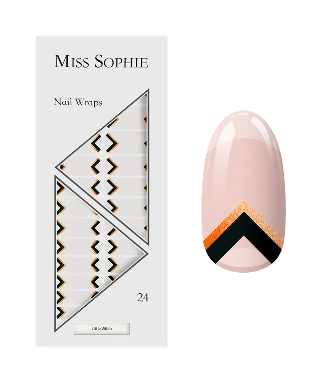 miss-sophie-s-little-witch-nagelfolien-halloween-chevron-design-in-schwarz-orang image 1