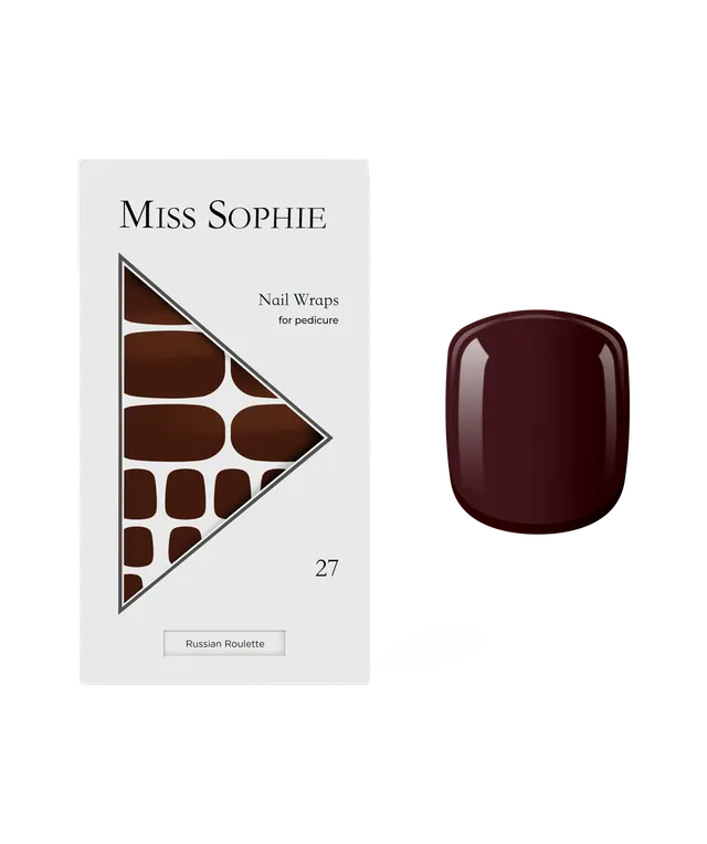 miss-sophie-s-russian-roulette-pedicure-nagelfolien-in-dunkelrot-f-r-zehenn-gel image 1