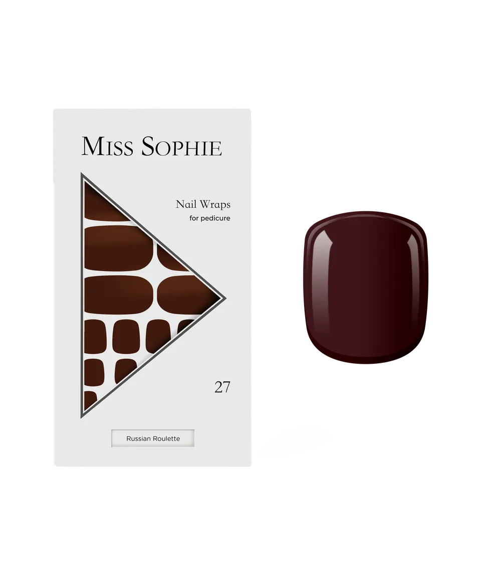 miss-sophie-s-russian-roulette-pedicure-nagelfolien-in-dunkelrot-f-r-zehenn-gel image 1