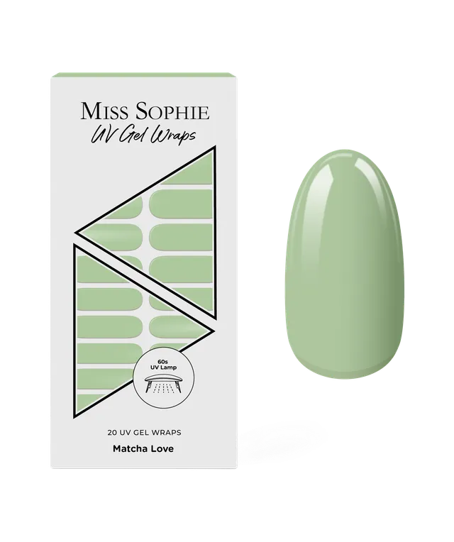 miss-sophie-s-matcha-love-uv-uv-gel-nagelfolien-beruhigendes-matcha-gr-n-einfarb image 1