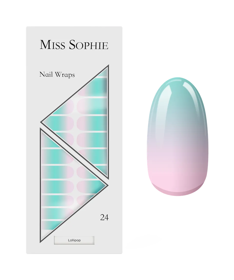 miss-sophie-s-lollipop-nagelfolien-sommerliches-gr-n-rosa-ombr-gradient-design image 1