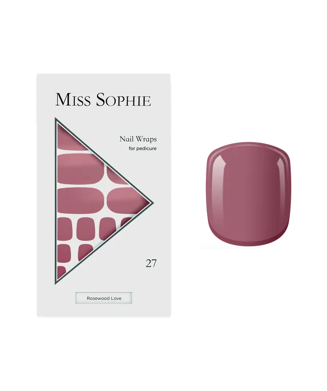 miss-sophie-s-rosewood-love-pedicure-zeitlose-rot-ros-nagelfolien-f-r-die-zehenn image 1