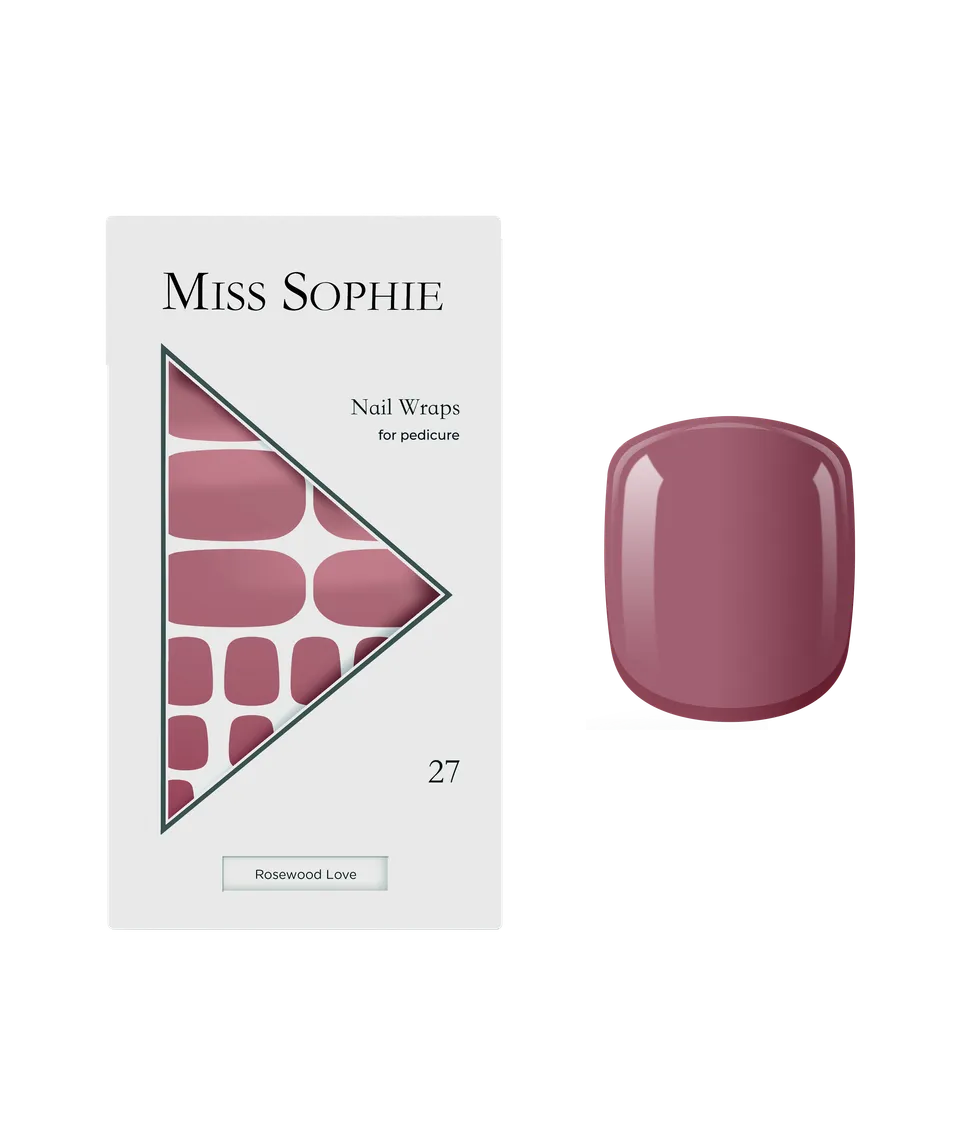 miss-sophie-s-rosewood-love-pedicure-zeitlose-rot-ros-nagelfolien-f-r-die-zehenn image 1