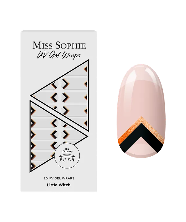 miss-sophie-s-little-witch-uv-nagel-wraps-schwarz-orange-chevron-uv-gel-wraps-ha image 1