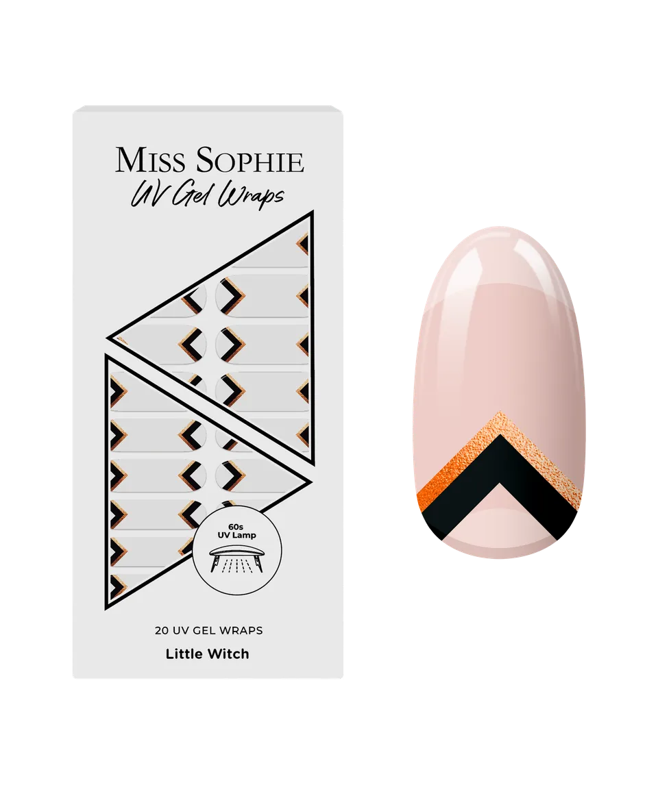 miss-sophie-s-little-witch-uv-nagel-wraps-schwarz-orange-chevron-uv-gel-wraps-ha image 1