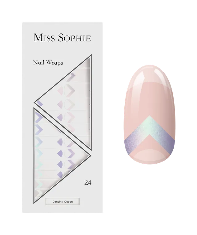 miss-sophie-s-dancing-queen-nagelfolien-holographisches-party-design-in-gr-n-rot image 1