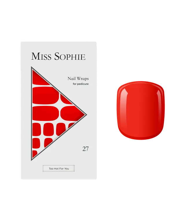 miss-sophie-s-too-hot-for-you-pedicure-nagelfolien-leuchtendes-rot-mit-orange-un image 1