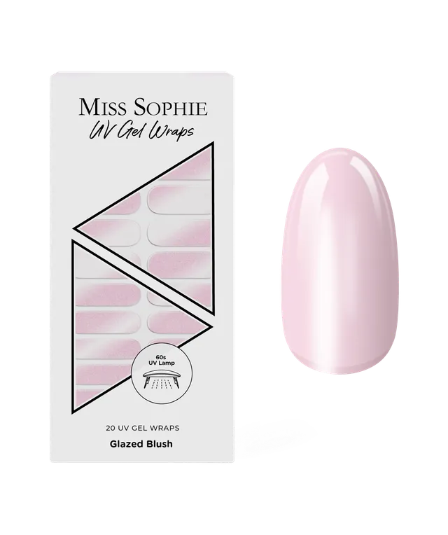 miss-sophie-s-glazed-blush-uv-uv-gel-nagelfolien-in-zartem-ros-mit-shimmer-glaze image 1