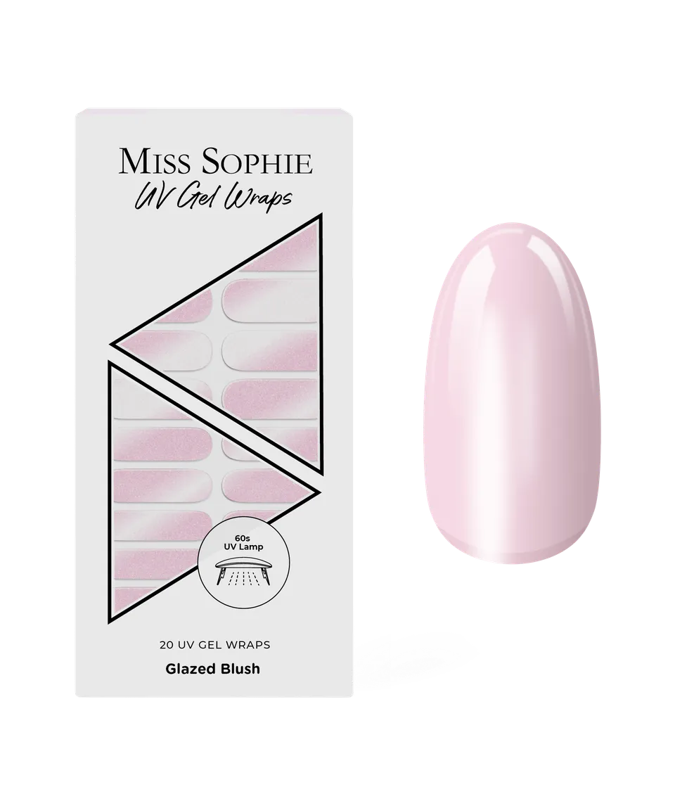 miss-sophie-s-glazed-blush-uv-uv-gel-nagelfolien-in-zartem-ros-mit-shimmer-glaze image 1