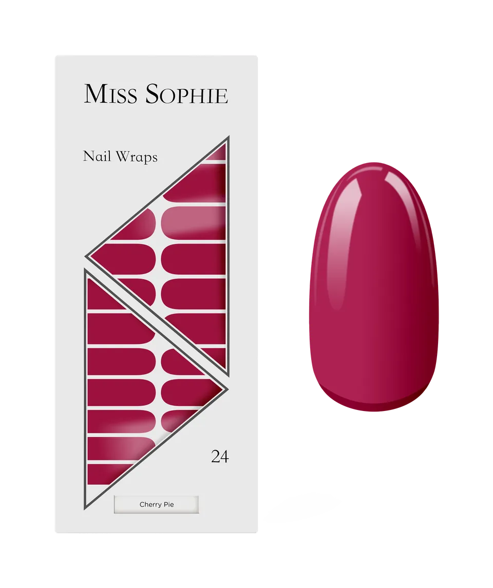 miss-sophie-s-cherry-pie-einfarbige-nagelfolien-in-knalligem-pink-rot image 1