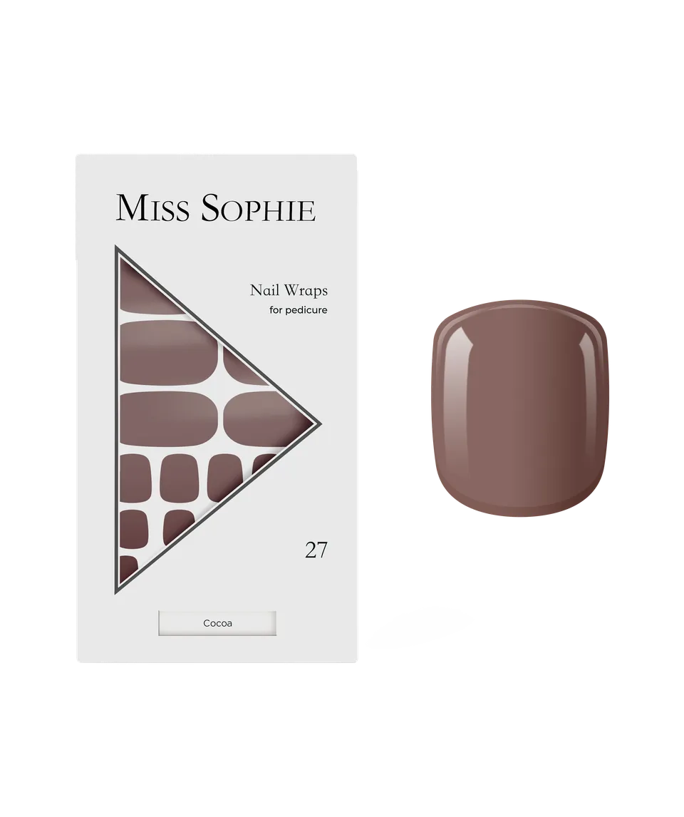 miss-sophie-s-cocoa-pedicure-nagelfolien-warmes-kakaobraun-einfarbige-folien-f-r image 1