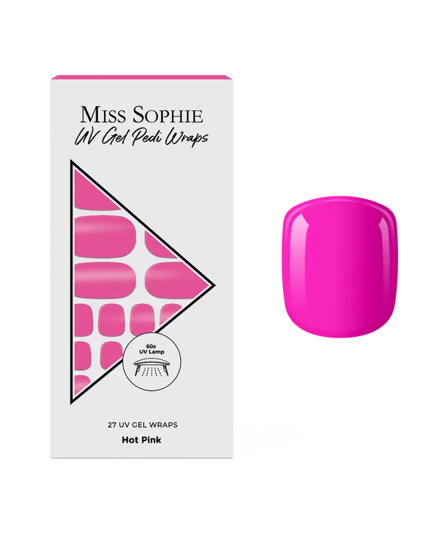 miss-sophie-s-hot-pink-uv-pedicure-neon-pink-uv-gel-nagelfolien-f-r-zehenn-gel-2 image 1