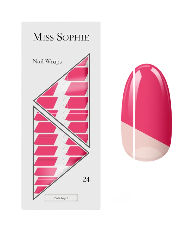 miss-sophie-s-date-night-nail-wraps-transparente-eleganz-mit-intensivem-pink image 1