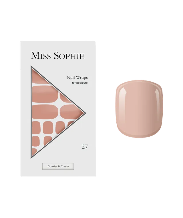 miss-sophie-s-cookies-n-cream-pedicure-nagelfolien-cremefarbene-nude-zehenfolien image 1