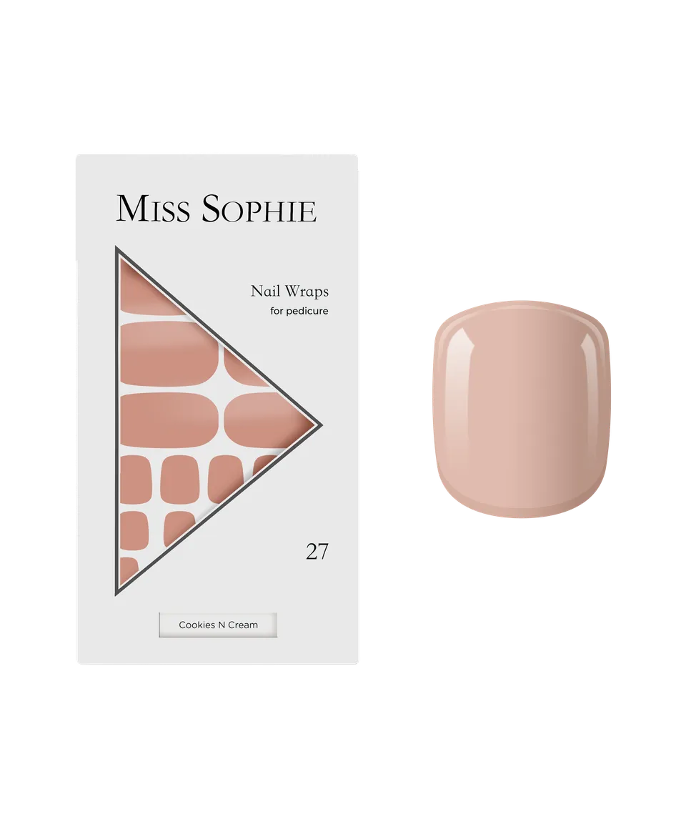 miss-sophie-s-cookies-n-cream-pedicure-nagelfolien-cremefarbene-nude-zehenfolien image 1