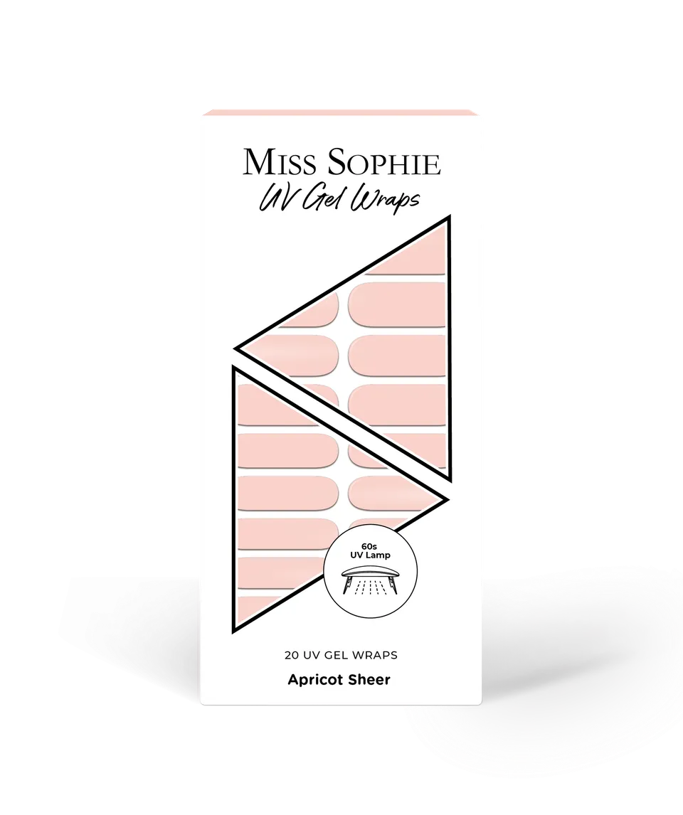 miss-sophie-s-apricot-sheer-uv-nagelfolien-halbtransparent-uv-gel-wraps image 1