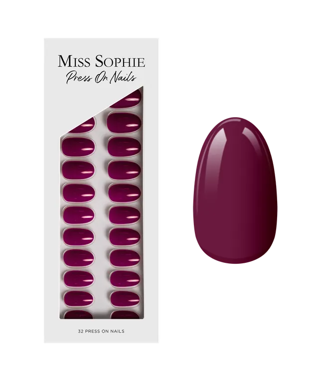 miss-sophie-s-berry-press-on-nails-short-round-falsche-n-gel-in-beerenrot image 1