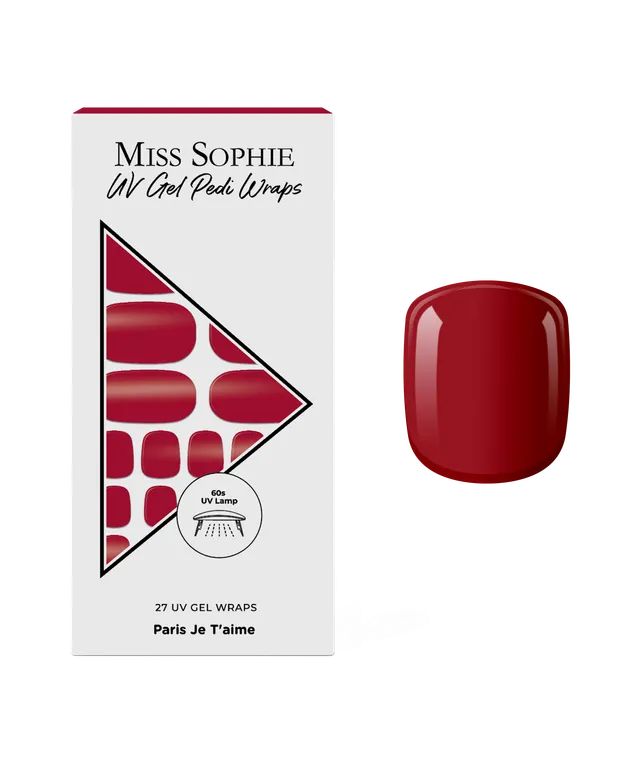 miss-sophie-s-paris-je-t-aime-uv-pedicure-rote-uv-gel-nagelfolien-f-r-zehenn-gel image 1