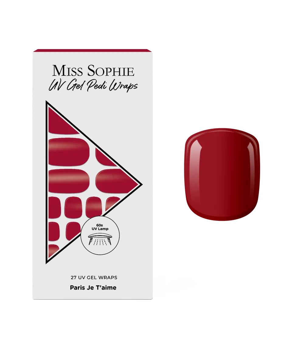 miss-sophie-s-paris-je-t-aime-uv-pedicure-rote-uv-gel-nagelfolien-f-r-zehenn-gel image 1