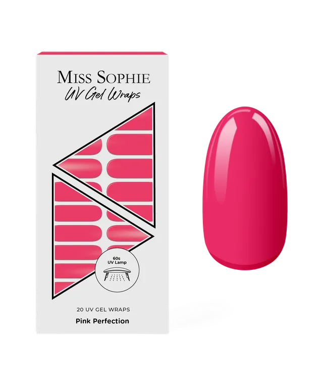miss-sophie-s-pink-perfection-uv-uv-gel-nail-wraps-in-leuchtendem-pink-solid-fin image 1