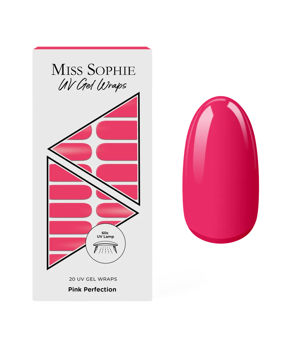 miss-sophie-s-pink-perfection-uv-uv-gel-nail-wraps-in-leuchtendem-pink-solid-fin image 1