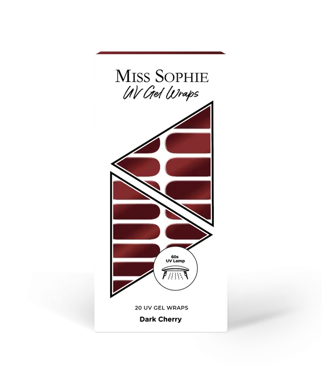 miss-sophie-s-dark-cherry-uv-nagelfolien-dunkelrot-mit-perlmutt-effekt-uv-gel-wr image 1