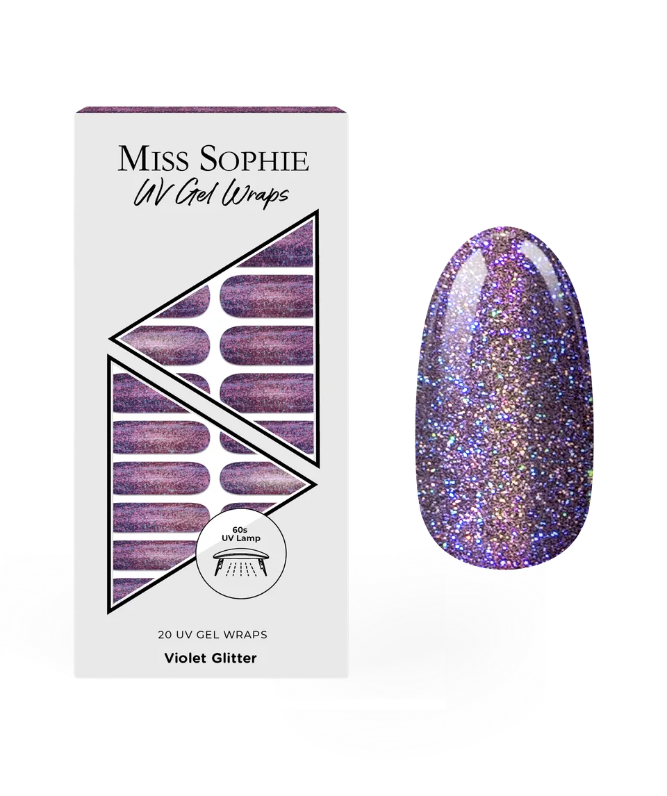 miss-sophie-s-violet-glitter-uv-limitierte-uv-gel-nagelfolien-in-pink-violett-gl image 1