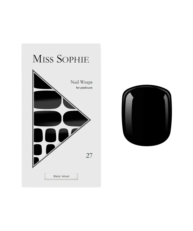 miss-sophie-s-black-velvet-pedicure-schwarze-pedik-re-nagelfolien-in-elegantem-v image 1