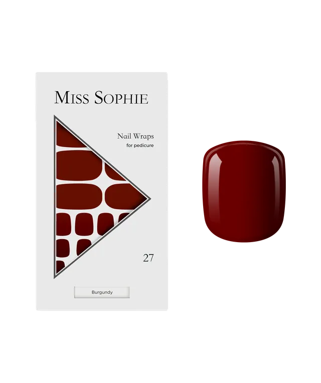 miss-sophie-s-burgundy-pedicure-nagelfolien-f-r-fu-n-gel-im-satten-burgunderrot image 1