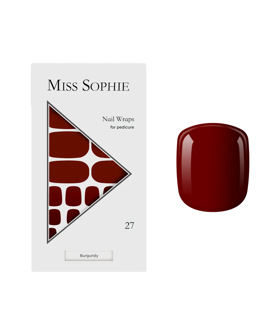 miss-sophie-s-burgundy-pedicure-nagelfolien-f-r-fu-n-gel-im-satten-burgunderrot image 1