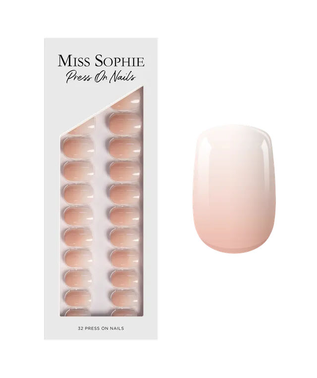 miss-sophie-s-nude-babyboomer-press-on-nails-short-square-nude-wei-farbverlauf-k image 1