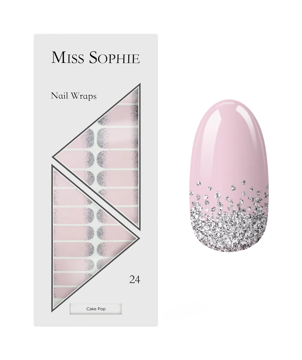 miss-sophie-s-cake-pop-nail-wraps-funkelnder-glitzer-look-in-rosa-rosy-love-coll image 1