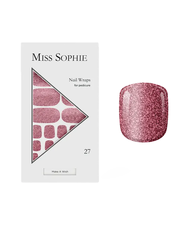 miss-sophie-s-make-a-wish-pedicure-nagelfolien-rosa-glitzer-design-f-r-zehenn-ge image 1