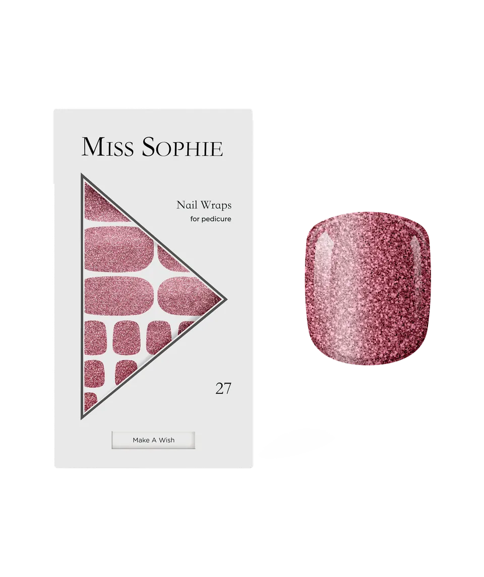 miss-sophie-s-make-a-wish-pedicure-nagelfolien-rosa-glitzer-design-f-r-zehenn-ge image 1