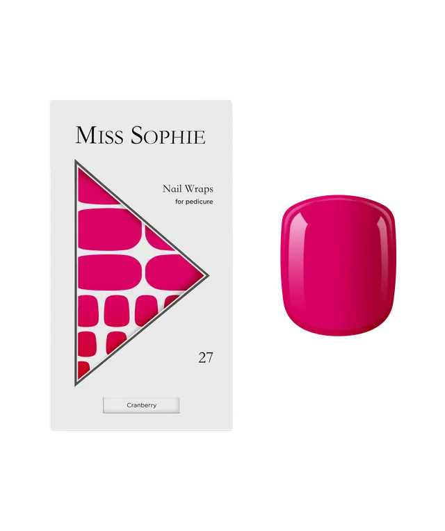 miss-sophie-s-cranberry-pedicure-nagelfolien-f-r-zehen-in-strahlendem-pink image 1