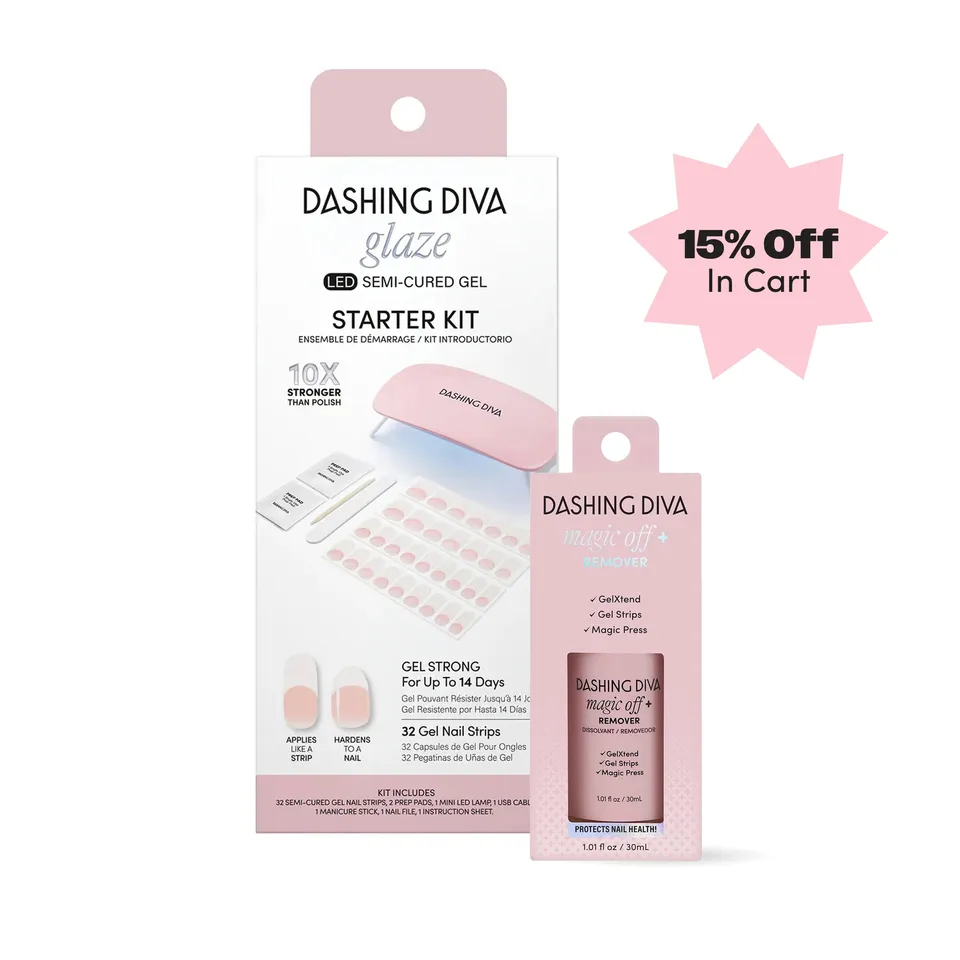 dashing-diva-glaze-pearly-whites-semi-cured-french-nagelstreifen-bundle-mit-led- image 1