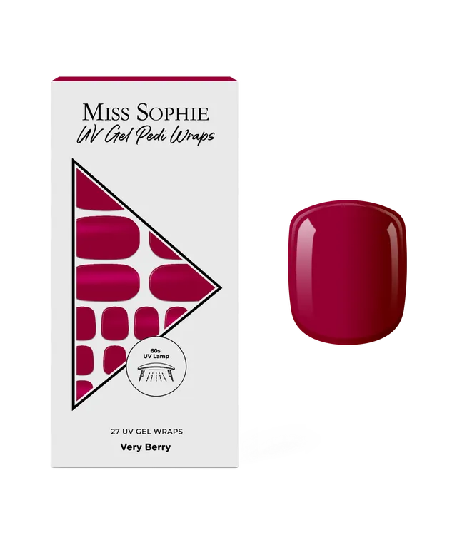 miss-sophie-s-very-berry-uv-pedicure-nagelfolien-beerenroter-uv-gel-look-f-r-zeh image 1