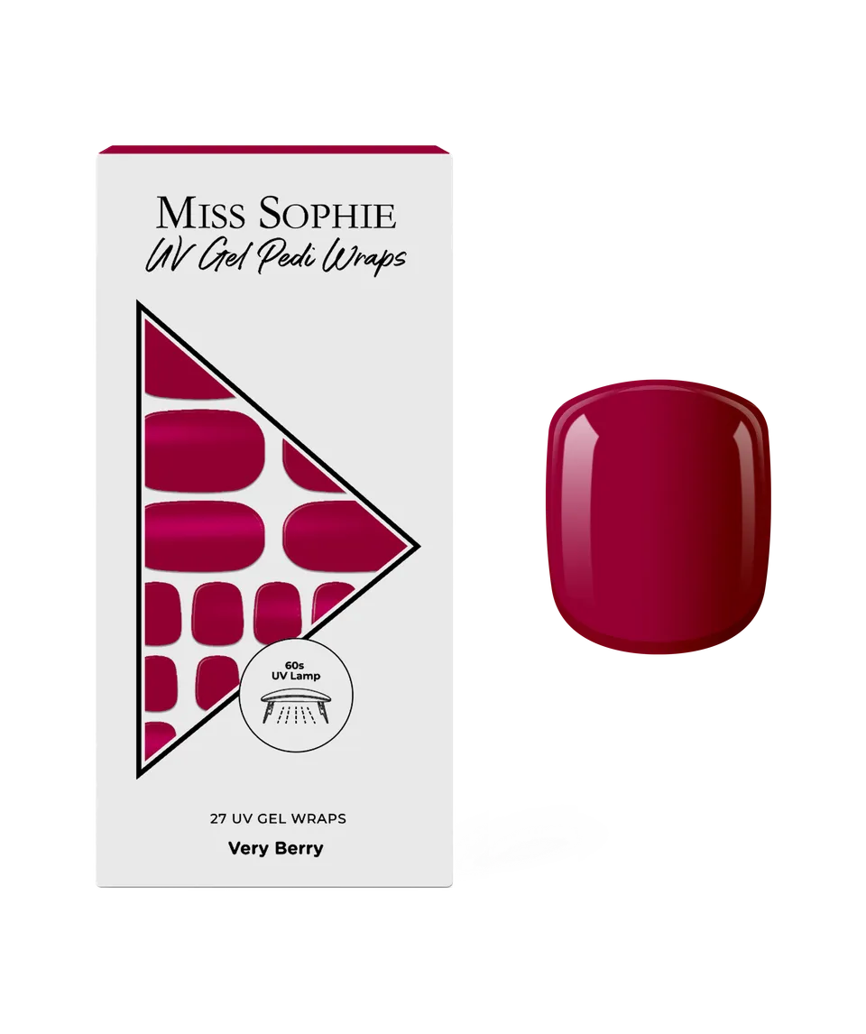miss-sophie-s-very-berry-uv-pedicure-nagelfolien-beerenroter-uv-gel-look-f-r-zeh image 1