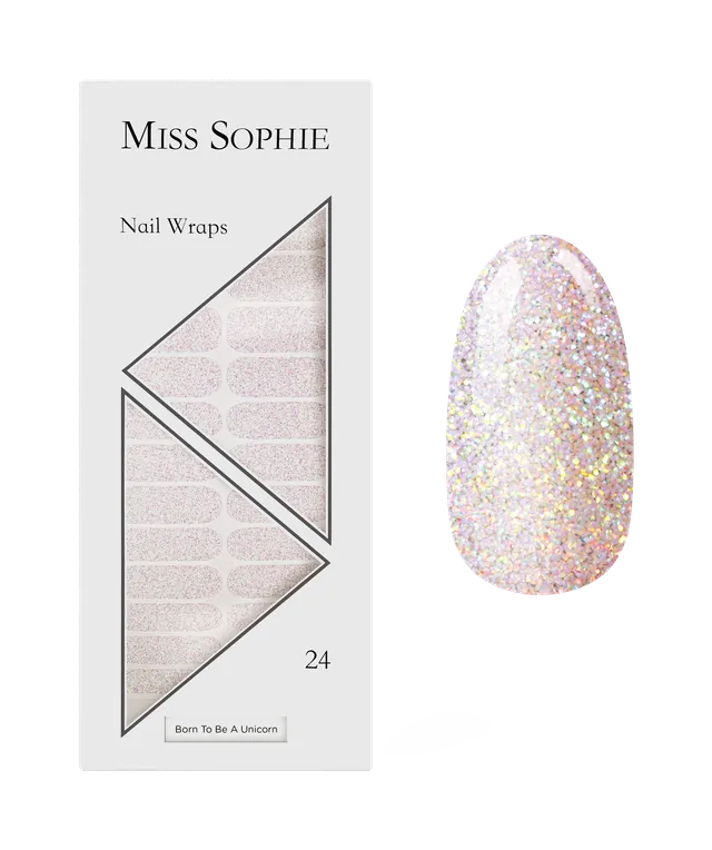 miss-sophie-s-born-to-be-a-unicorn-nail-wraps-holografisches-glitzer-nageldesign image 1