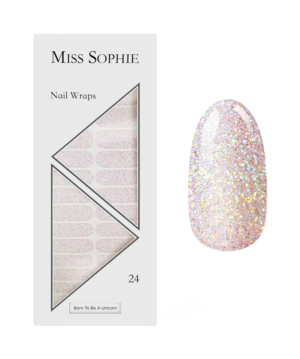 miss-sophie-s-born-to-be-a-unicorn-nail-wraps-holografisches-glitzer-nageldesign image 1